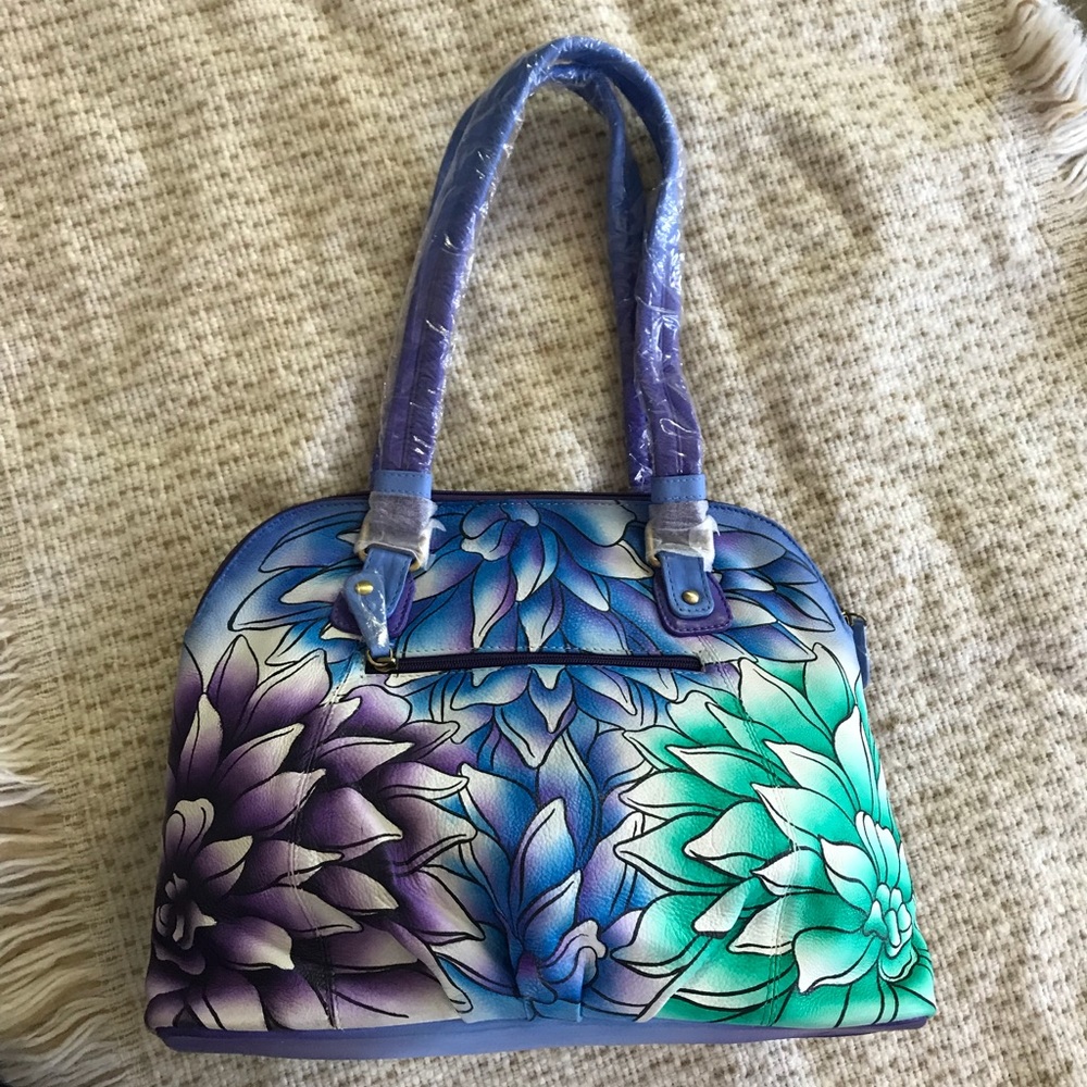 Nwot hand painted  leather bag